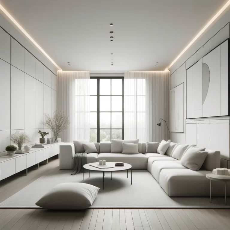minimalist living room in a 4-room BTO flat